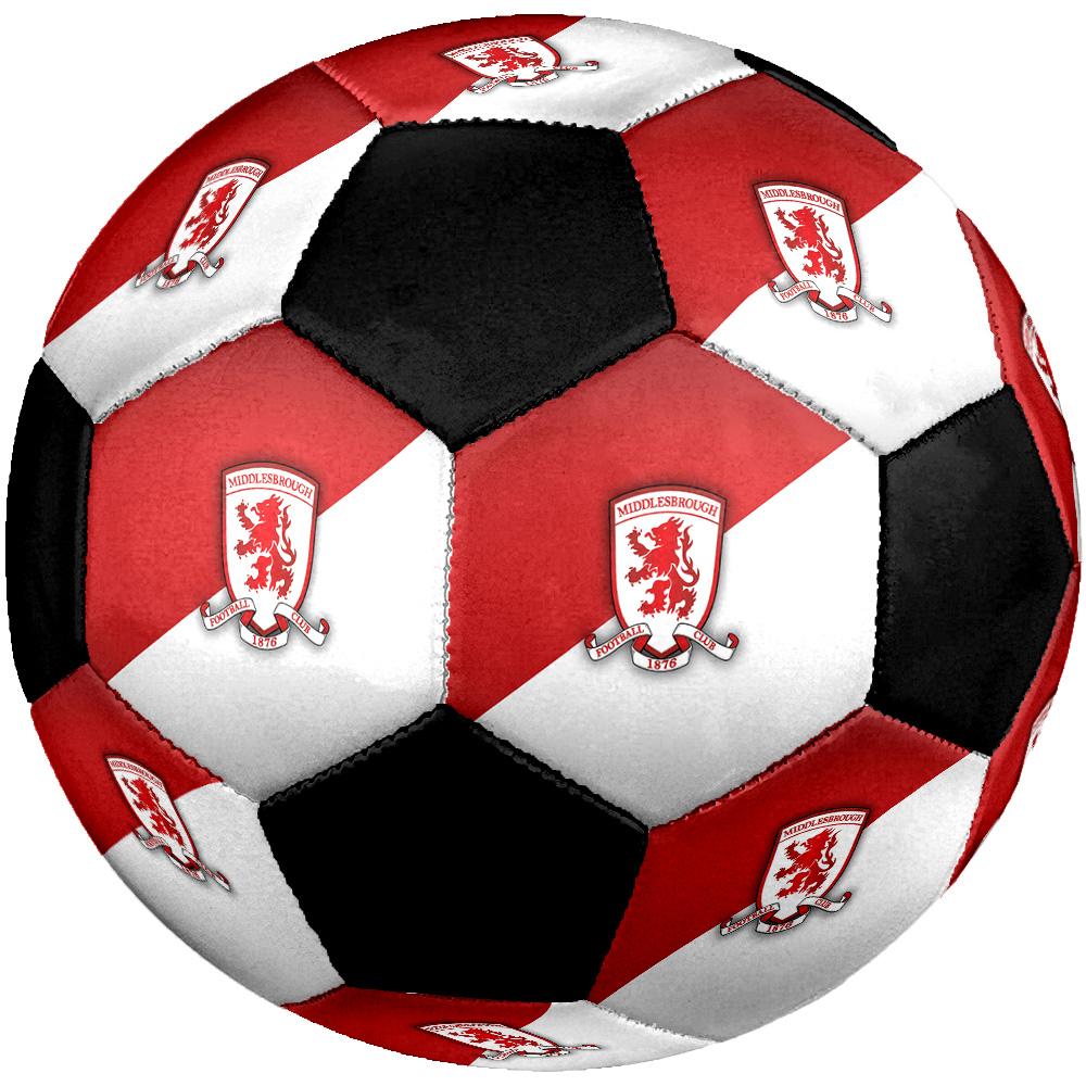 Middlesbrough FC Soccer Ball Colorful All Ages Machine Stitched PVC Competition Ready Durable High-Bounce.SIZE5