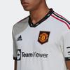 Adidas Мужская футболка Man Utd Player Edition с V-образным вырезом в полоску, белая H13883