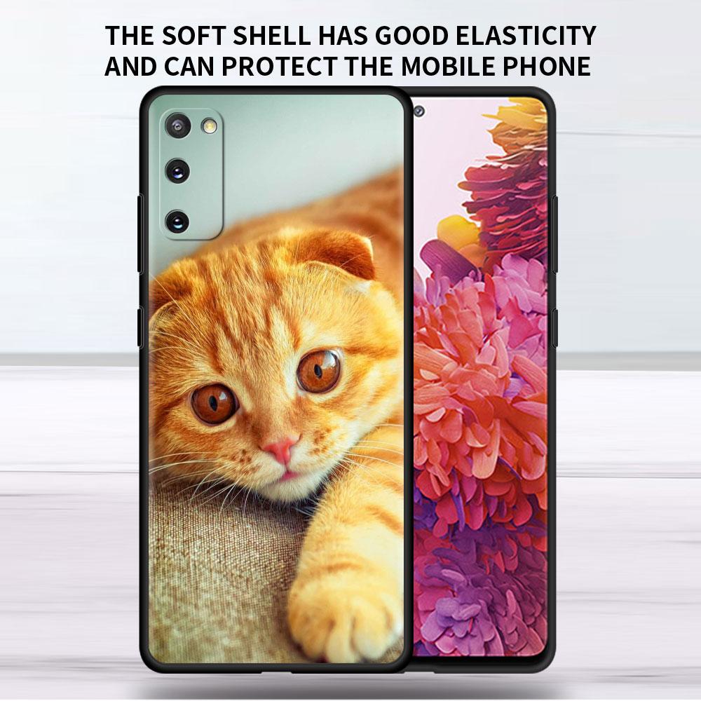 Мягкий чехол для Samsung Galaxy Note 20 Ultra 10 Plus Lite A50 A70 A20 A40 A20e 9 8 A60 A10e Funda, чехол для телефона, милый чехол с изображением кота Aniaml