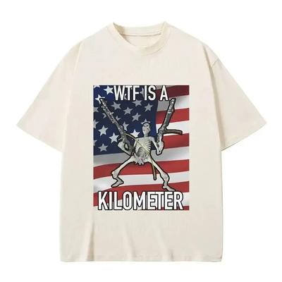 Что за километр ужас смешная футболка с мемом скелета женская модная футболка повседневная хлопковая с коротким рукавом оверсайз футболка