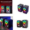 Computer Speaker Wired USB Powered RGB PC Speakers with 3Wx2 Stereo Sound for PC Desktop