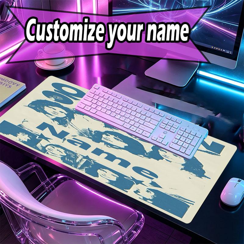 Custom Name Personalized Queen (band) Pattern Mousepad, Laptop PC Desk Mat, Decorative Desk Mat for Home Keyboard Pad Gift