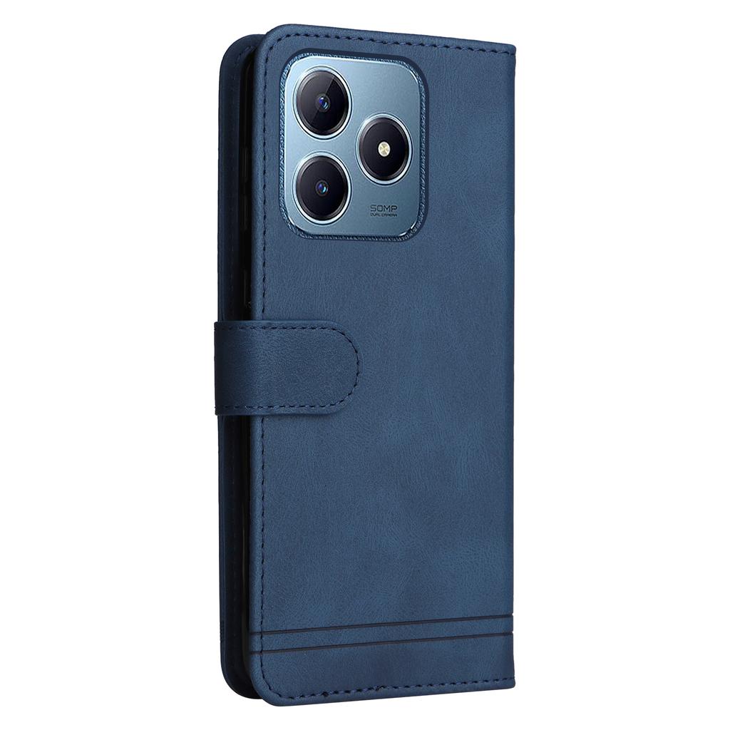 Для Realme Note 60x 4G/C63 4G/C61 4G/Note 60 Кожаные чехлы-кошельки Чехол для телефона с тактильным покрытием Подставка с ремешком