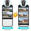 6K HD Three Screen WiFi Security Camera 4K 8MP Outdoor Wirelss PTZ IP Camera Ai Human Detect Video Surveillance iCSee APP