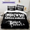 Böhse Onkelz группа Узор Комплект постельного белья Одеяло Пододеяльник Наволочка Домашний декор Подарок на день рождения (1 * пододеяльник + 3 * наволочка, без наполнителя)