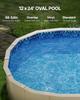Oval Pool Liner 12x24ft Overlap Style Pool Liner 54in Wall Height