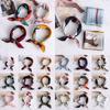 Elegant Hair Band Bags Tie Wrist Wrap Women Square Scarf Handkerchief Bandana Silk Feel Satin