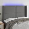 VidaXL LED Headboard Bedroom Furniture Double Bed Accessory Head of Bed Frame Interior Dark Grey 3123907