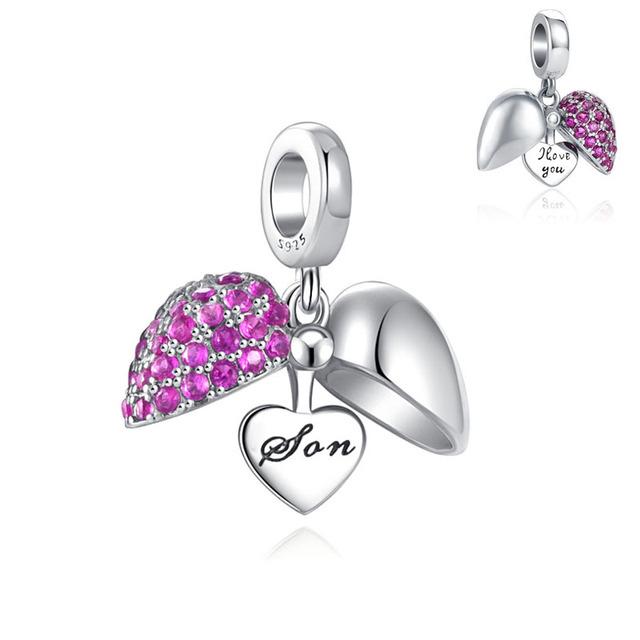 Новый европейский кулон с открытым сердцем, сестра, Diy из бисера, подходит, оригинальный модный браслет из стерлингового серебра 925 пробы для женщин, изготовление ювелирных изделий