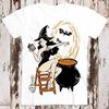 230 Gsm 100% Cotton Halloween Witch Pin Up Vintage Retro Super Cool Best Gift Top Tee T Shirt 8816