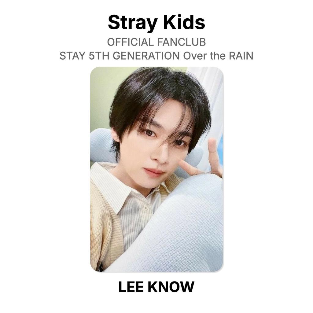 Stray Kids ОФИЦИАЛЬНЫЙ ФАНКЛУБ STAY 5-ГО ПОКОЛЕНИЯ Over the RAIN Официальная фотокарточка