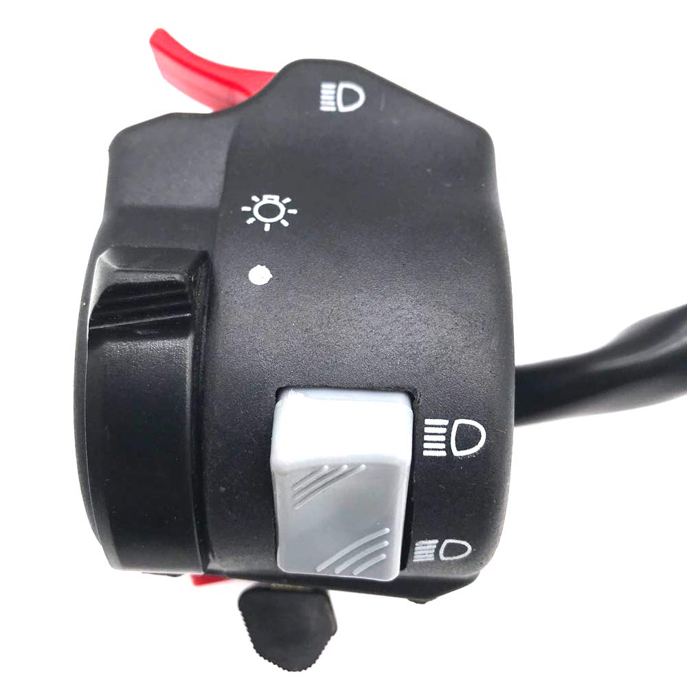HANSWD 7/8'' 22mm Motorcycle ATV Handlebar Control Switch Headlight Fog Lamp Turn Signal Horn