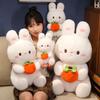 Plush Cute Rabbit Doll With Embracing Persimmon Decorations For Gift Kids