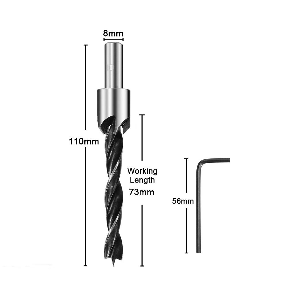 Дырокол HSS Зенковка Ручная дрель Инструмент для зенковки Сверло-расточка Развертка Деревообрабатывающее сверло для снятия фаски