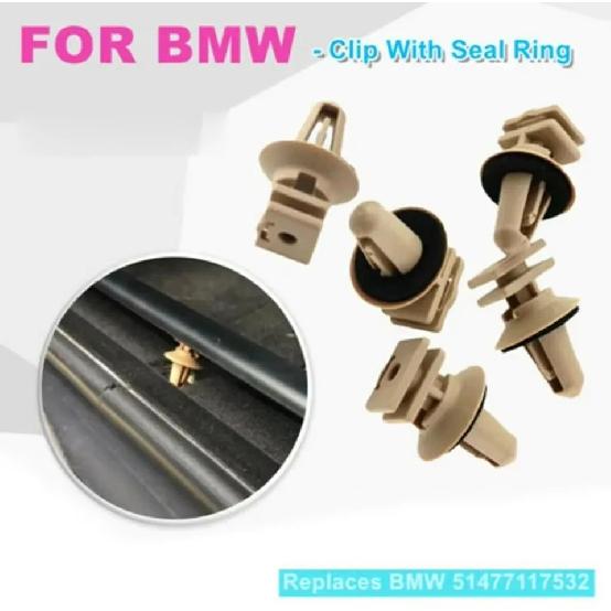 10pcs Sill Door Entrance Trims Clips 10mm Interior Clip Fasteners 51477117532 for BMW 1 2 3 4 5 6 Series E90 E60 E61 F30 F31 F80