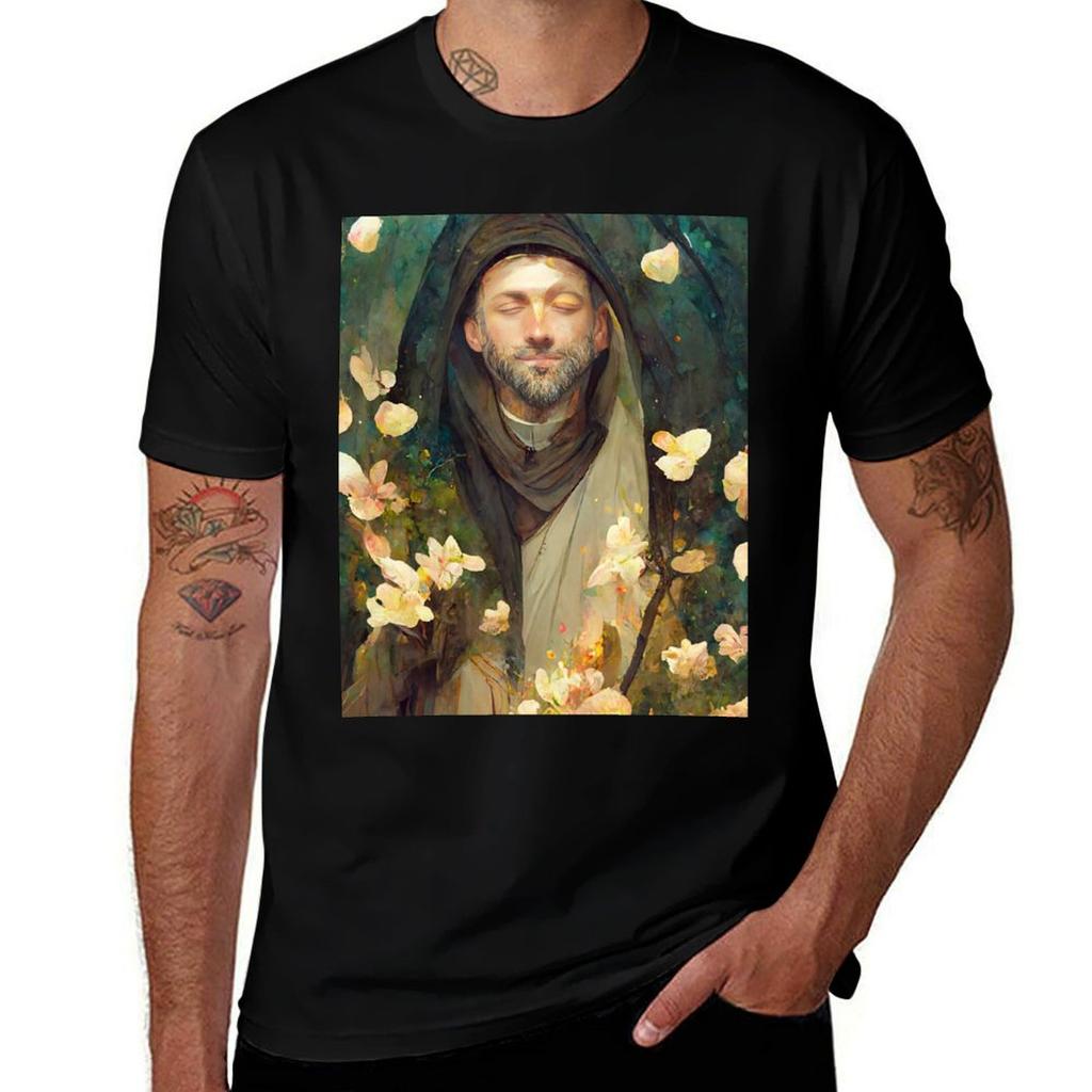 Saint Francis Of Assisi Tshirt Antiwrinkle Short Sleeve Tshirt