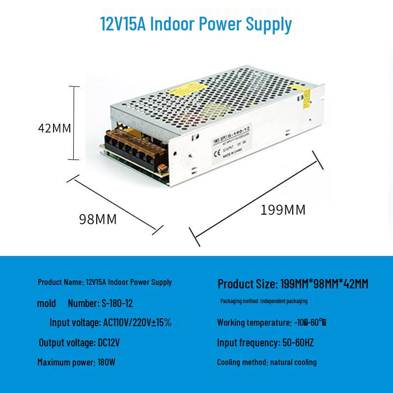 Блок питания 220В в 12В/24В/5В постоянного тока для светодиодных лент - 5А/10А/30А, Трансформатор 60Вт