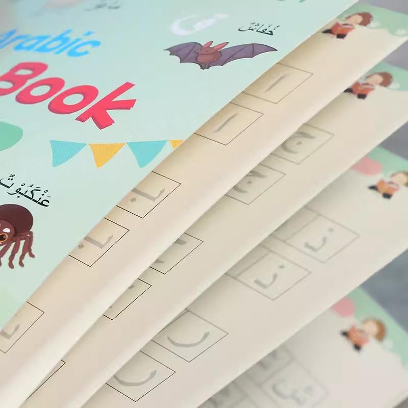 Арабская Магия Практика Тетрадь Ручка Дошкольники Дети Каллиграфия Блокнот Бесплатное Вытирание Дети Многоразовая Книга для Письма Возраст 3-6