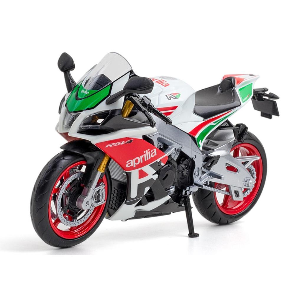 Модель мотоцикла Aprilia RSV4 в масштабе 1/12, литая, игрушка с детализированным дизайном и подвижными частями