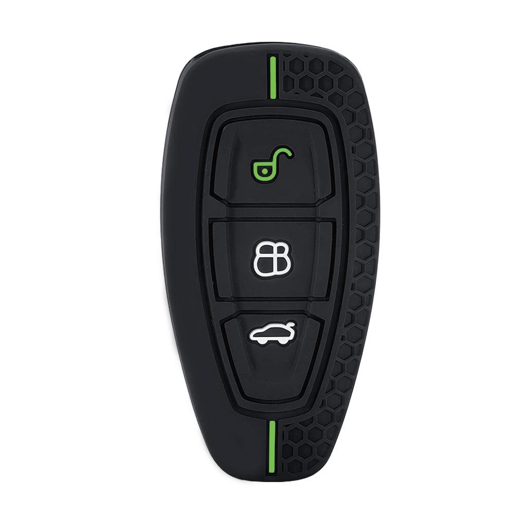 Новый набор ключей для автомобиля Ford ST Fiesta Focus Mondeo Ecosport Kuga Edge Escape Металлический силиконовый чехол-брелок для ключа автомобиля Аксессуары