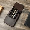 Handmade Fountain Pen Case Leather for Men Women Holder Pouch Retro Box Organizer Boys Girls School