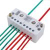 2 In 4 / 8 / 12/16 Out Single Phase Going Terminal Box ABS/Copper Splitter Circuit Junction Box White Wiring Terminal