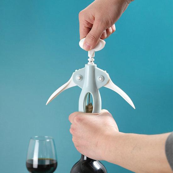 Открывалка для бутылок, удобная ручка, Нескользящая многоразовая ручная спиральная конструкция, открывалка для вина, средство для удаления винных пробок, товары для дома