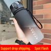 Матовая непроливающаяся бутылка для воды, большой емкости, портативная, мужская спортивная фитнес с ремешком