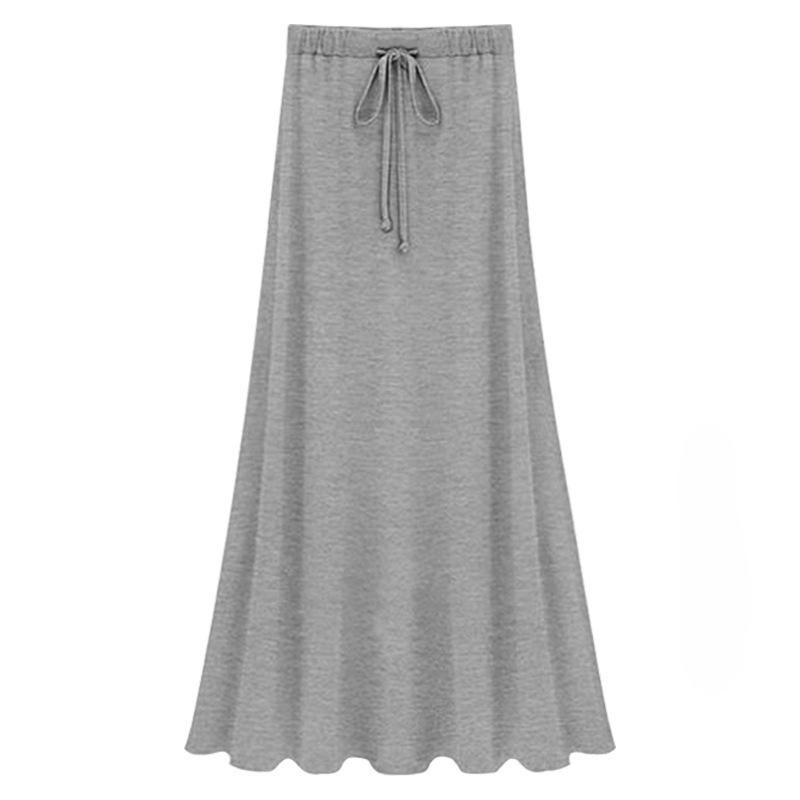 Юбка с разрезом для женщин летняя длинная юбка 200 катти новая модальные бретели А-силуэтная юбка облегающая длинная юбка юбка