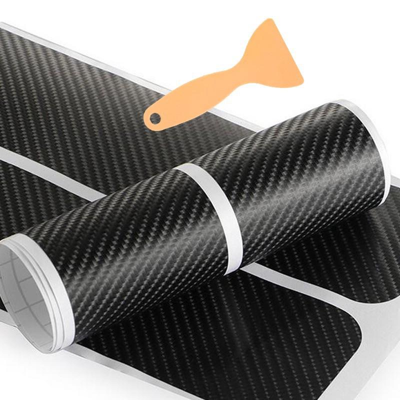 4 шт., автомобильная наклейка, защита для порога, автомобильный Стайлинг, дверная пластина из углеродного волокна, потертости