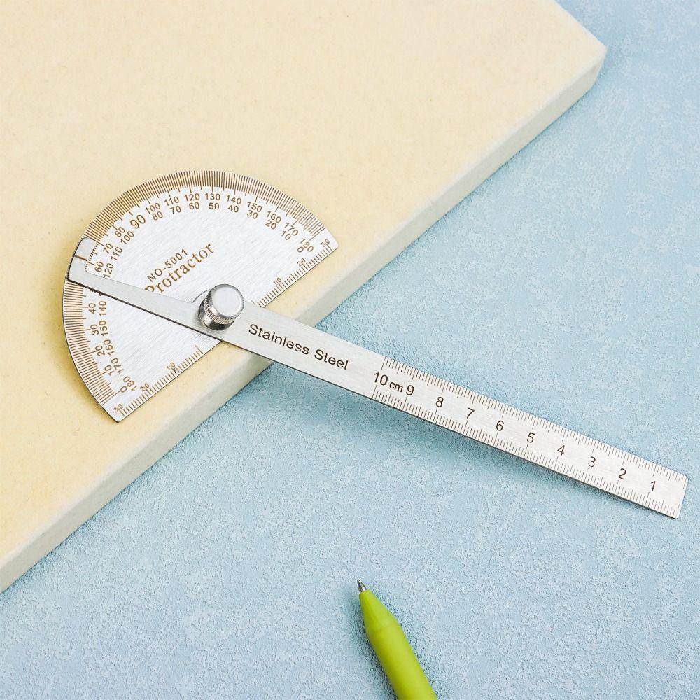 Math Craftsman Stainless Steel 180 Degree Rotary Angle Finder Protractor Measuring Ruler