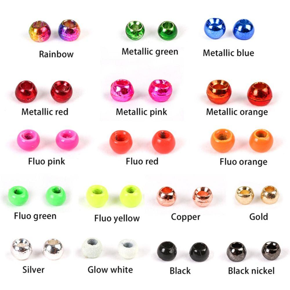 2.0mm/2.5mm/2.8mm/3.3mm/3.5mm Tungsten Beads Nice-Designed Slotted Bead Fly Fishing