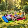 Height Adjustable Nest Swing Hanging Swing Up To 300kg With Adjustable Ropes For 3 8 Years 148x77x180 cm Multicolor