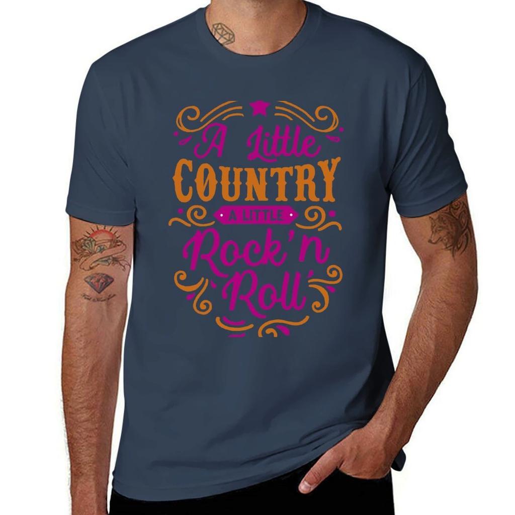 a little country and a little rock n roll country girl rock n roll girl TShirt cotton t shirt pack TShirt