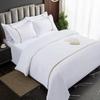 New 140g Twill Thickened Hotel Four-piece Hotel Linen Pure White Single Quilt Set Webbing Hotel Bed and Breakfast