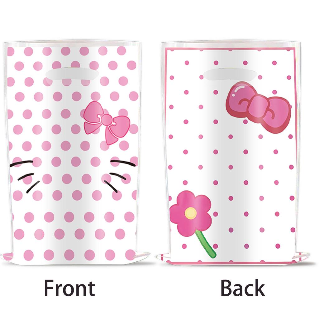 Customized Pink Kt Cat Theme Party Supplies Kt Cat Party Gift Bag Candy Bag Tote Bag