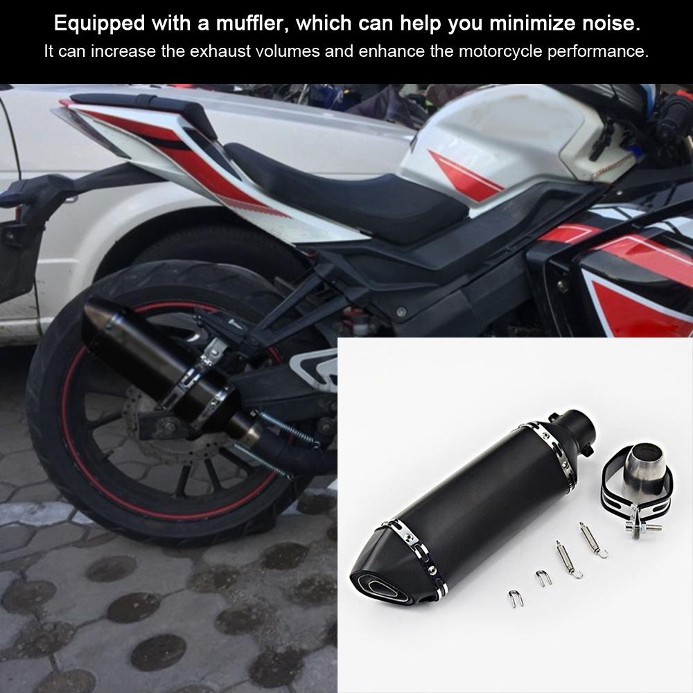 38-51mm Universal Exhaust Muffler Pipes Slip On Silencer Stainless Steel Tail Tube High Temperature