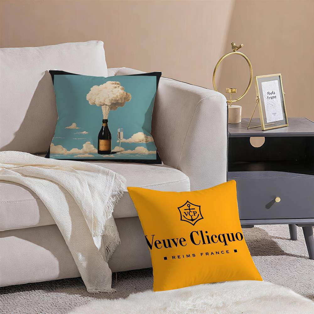 Бренд шампанского Veuve Clicquot-C Наволочка Комфорт Диван-кровать Шелковистая Элегантная Невидимая молния На заказ Декоративная c
