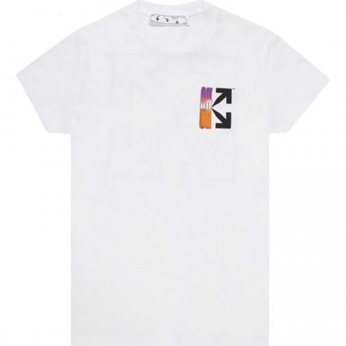 Off White Unisex Adult Gradient Logo Slim T-Shirt