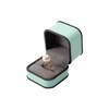 Black Edge PU Jewelry Box Round Corner Jewelry Display Box Modern Ring Gift Box  Wedding