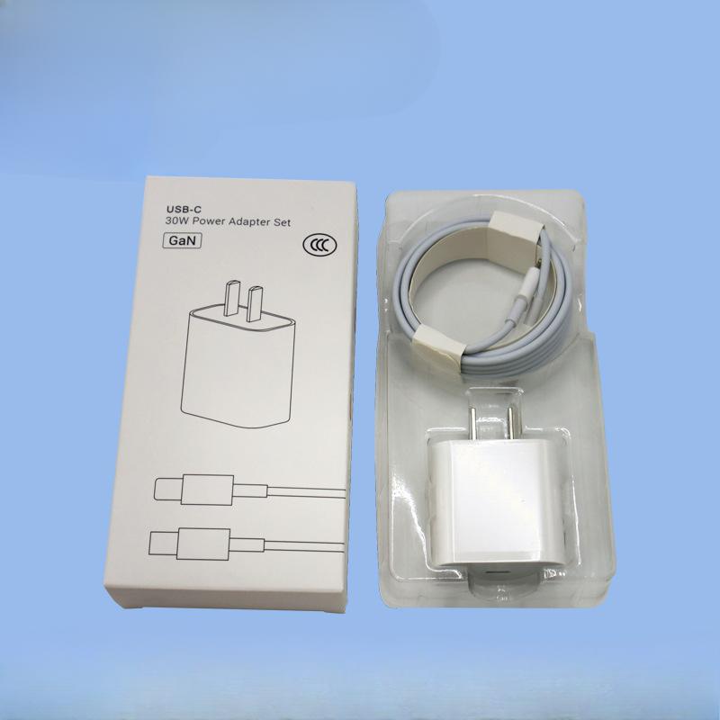 Зарядное устройство PD30W для быстрой зарядки подходит для зарядного устройства Apple 15 16, сертифицированное 3C зарядное устройство для быстрой зарядки мощностью 30 Вт