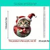Car Interior Ornament Acrylic Cat Cartoon Style For Christmas Decoration And Holiday Gift