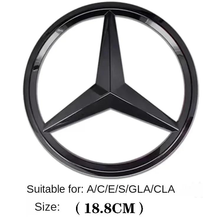 1Pcs ABS Car Front Grille Badge for Mercedes Benz W204 W205 W210 W211 W212 W213 C E Class GLA GLK ML GLC GLE Decal Cover Emblem AT1