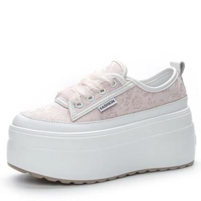 Модные горячие качественные 8 см Джинсовая ткань с принтом Натуральная кожа Осенние повседневные массивные кроссовки-лодочки Удобная платформа Клиновидная высокая Весенняя обувь 2024