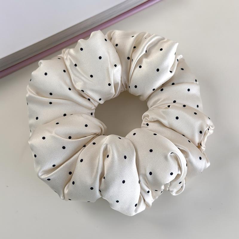 Girl Sweet Polka Dots Flowers Hair Scrunchies Solid Color Soft Filling Headbands Womens Classy Versatile Head Rope Hair Tie New