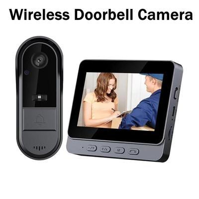 2,4G беспроводной водонепроницаемый визуальный дверной звонок ИК ночного видения дверной звонок HD 4,3-дюймовый IPS экран дверной звонок камера для домашней квартиры