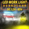 1PCS Motorcycle LED Fog Lights ATV Driving Fog Light Dual Color Work Light Bar Flash Motorcycle Headlights Auxiliary Spotlight