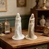 Статуэтка Таинственной Женщины в Маске 3D-печать Платье Леди Скульптура для Стола Винного Шкафа Полки Камина Стола Прихожей Декор