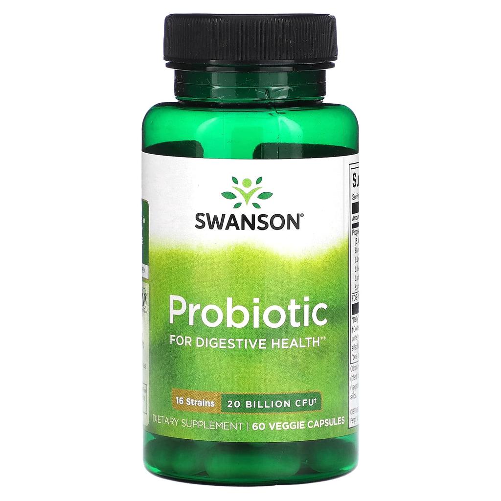Swanson Probiotic, 20 Billion CFU, 60 Veggie Capsules