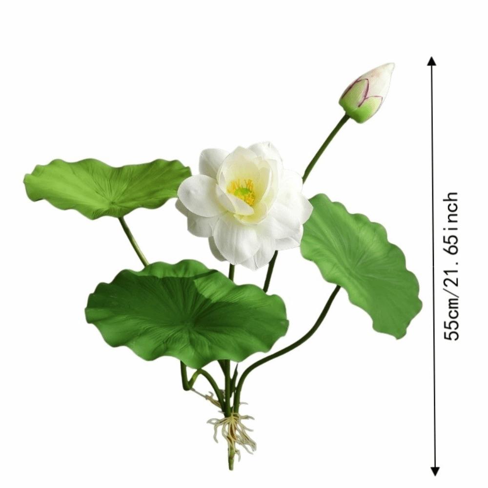 55cm Silk Lotus Flower Zen Spirit Fake Flowers Artificial Flower Branch Outdoor Garden Decor